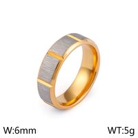 Titan Stahl 18 Karat Vergoldet Einfacher Stil Geometrisch Ringe main image 2