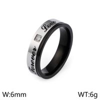 Simple Style Letter Titanium Steel Rings sku image 5