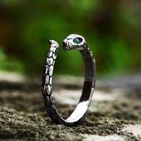 Wholesale Funny Snake Copper Plating Silver Plated Rings main image 4