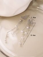 1 Pair French Style Butterfly Alloy Drop Earrings main image 2