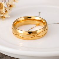 Titanium Steel 18K Gold Plated Korean Style Geometric Rings main image 8