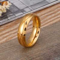 Titanium Steel 18K Gold Plated Korean Style Geometric Rings main image 5