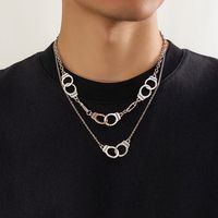 Hip-hop Handcuffs Alloy Men's Necklace main image 6