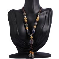 Retro Ethnic Style Geometric Ceramics Women's Long Necklace main image 4