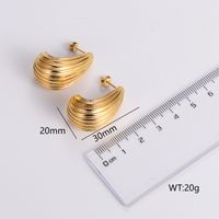 1 Pair Simple Style Geometric Stainless Steel 24k Gold Plated Ear Studs main image 2