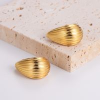 1 Pair Simple Style Geometric Stainless Steel 24k Gold Plated Ear Studs main image 3