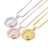 Fashion Life Tree Alloy Copper Plating Inlay Artificial Rhinestones Unisex Sweater Chain main image 1