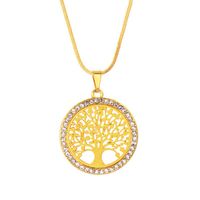 Fashion Life Tree Alloy Copper Plating Inlay Artificial Rhinestones Unisex Sweater Chain main image 2