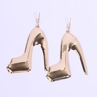 1 Pair Sexy Simple Style High Heel Plating Iron Drop Earrings main image 1