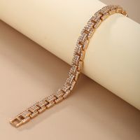 Xuping Shiny Solid Color 18k Gold Plated Artificial Diamond Alloy Copper Wholesale Bracelets main image 3