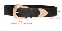 Elegant Formal Commute Color Block Pu Leather Buckle Artificial Leather Women's Leather Belts main image 2