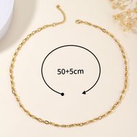 201 Stainless Steel Simple Style Plating Solid Color Necklace main image 2