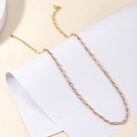 201 Stainless Steel Simple Style Plating Solid Color Necklace main image 4