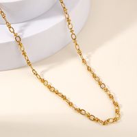 201 Stainless Steel Simple Style Plating Solid Color Necklace main image 1