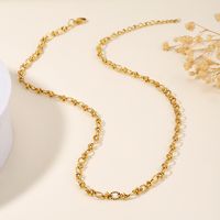 Acier Inoxydable 201 Style Simple Placage Couleur Unie Collier sku image 1