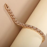 Xuping Shiny Solid Color 18k Gold Plated Artificial Diamond Alloy Copper Wholesale Bracelets main image 4