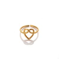 Retro Simple Style Heart Shape Stainless Steel Plating 18k Gold Plated Bracelets Earrings Necklace main image 9