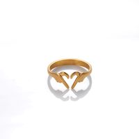 Sweet Simple Style Heart Shape Stainless Steel Plating Inlay Shell Zircon 18k Gold Plated Earrings Necklace sku image 2