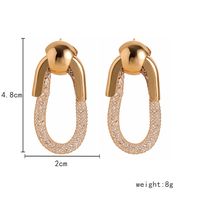 1 Pair Simple Style Commute Oval Plating Artificial Crystal Metal Gold Plated Drop Earrings main image 2