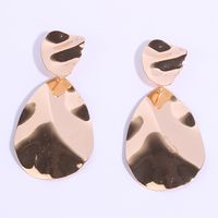 1 Pair Simple Style Water Droplets Solid Color Plating Iron Drop Earrings main image 1