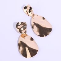 1 Pair Simple Style Water Droplets Solid Color Plating Iron Drop Earrings main image 5