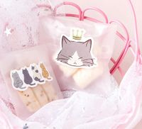 1 Piece Cat Learning School Adhesive Paper Preppy Style Simple Style Stickers main image 3