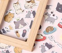 1 Piece Cat Learning School Adhesive Paper Preppy Style Simple Style Stickers main image 2