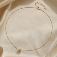 Elegant Simple Style Round Copper Plating Inlay Zircon 14k Gold Plated Necklace main image 5