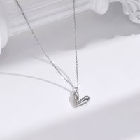 304 Stainless Steel 14K Gold Plated Simple Style Classic Style Polishing Plating Heart Shape Pendant Necklace main image 7