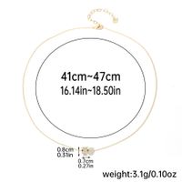 Elegant Simple Style Round Copper Plating Inlay Zircon 14k Gold Plated Necklace main image 2