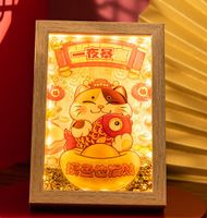 صيني قطة ورد خشب متين مادة صمغية زجاج الحلي sku image 1