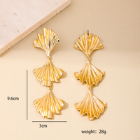 1 Pair Casual Retro Scallop Shell Plating Alloy Drop Earrings main image 2
