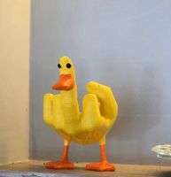 Cute Funny Middle Finger Duck Synthetic Resin Ornaments main image 5
