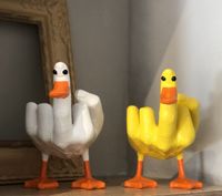 Cute Funny Middle Finger Duck Synthetic Resin Ornaments main image 6
