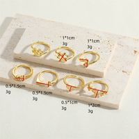Vintage Style Simple Style Commute Leaves Copper Plating Inlay Zircon 14k Gold Plated Open Rings main image 2