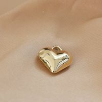 10 Pcs/package Simple Style Heart Shape Resin Plating Jewelry Accessories sku image 5