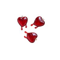 1 Piece Simple Style Heart Shape Arylic Enamel Valentine's Day Jewelry Accessories main image 4