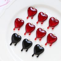 1 Piece Simple Style Heart Shape Arylic Enamel Valentine's Day Jewelry Accessories main image 2