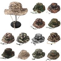Women's Simple Style Commute Color Block Printing Wide Eaves Bucket Hat main image 1