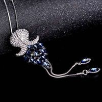 Elegant Glam Octopus Alloy Copper Plating Inlay Artificial Rhinestones Women's Sweater Chain main image 6