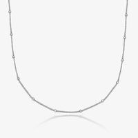 Simple Style Classic Style Solid Color Sterling Silver Plating 18k Gold Plated White Gold Plated Women's Bracelets Necklace sku image 4