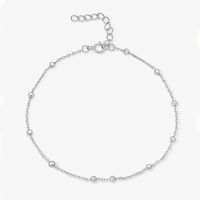 Simple Style Classic Style Solid Color Sterling Silver Plating 18k Gold Plated White Gold Plated Women's Bracelets Necklace sku image 2