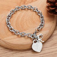 Casual Classic Style Letter Heart Shape Horse 304 Stainless Steel Bracelets In Bulk main image 1