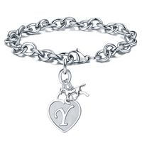 Casual Classic Style Letter Heart Shape Horse 304 Stainless Steel Bracelets In Bulk sku image 14
