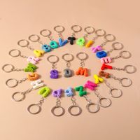 Simple Style Letter Resin Bag Pendant Keychain main image 3
