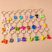 Simple Style Letter Resin Bag Pendant Keychain main image 1