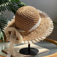 Women's Simple Style Classic Style Color Block Big Eaves Sun Hat main image 5