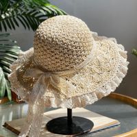 Women's Simple Style Classic Style Color Block Big Eaves Sun Hat main image 6