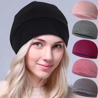 Femmes Style Simple Style Classique Couleur Unie Sans Gouttière Bonnet main image 6