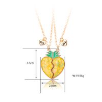 Cartoon Style Cute Fruit Heart Shape Alloy Plating Girl's Pendant Necklace sku image 4